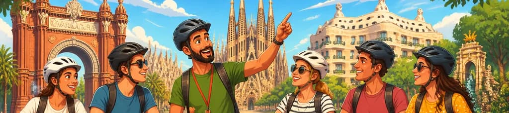 Tour en bicicleta por los puntos clave de Barcelona con guía en inglés