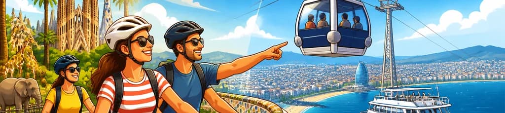 Barcelona: Recorrido Guiado en Bicicleta Eléctrica, Paseo en Teleférico y Experiencia de Navegación