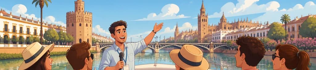 Recorrido guiado en barco por el río Guadalquivir en Sevilla