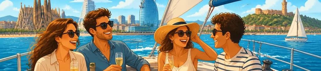 Excursión en velero por Barcelona con bebidas y aperitivos