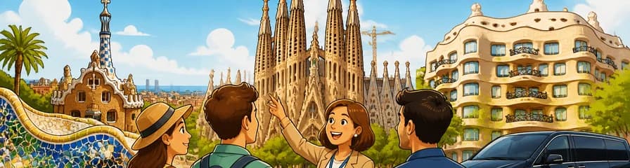 Tour guiado por la Sagrada Familia, Park Güell y Casa Milà, con traslado privado