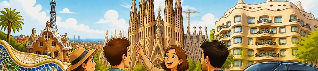 Tour guiado por la Sagrada Familia, Park Güell y Casa Milà, con traslado privado