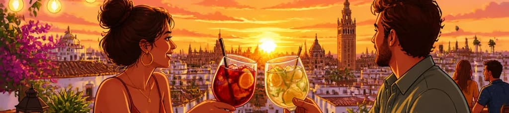 Disfruta de una Sangría al Atardecer en la Azotea de Sevilla