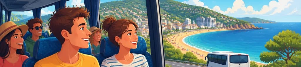 Traslado en autobús desde Barcelona a Lloret de Mar