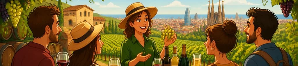 Experiencia guiada de vinos y cavas en Barcelona