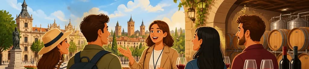 Tour guiado por la ciudad y una bodega de Alcalá de Henares con cata de vinos, desde Madrid