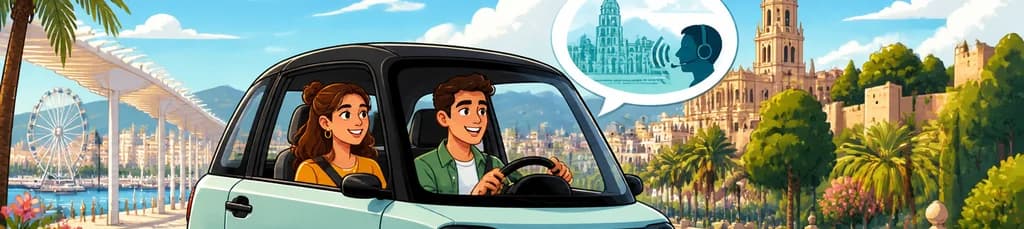Tour guiado en coche eléctrico por Málaga con audioguía