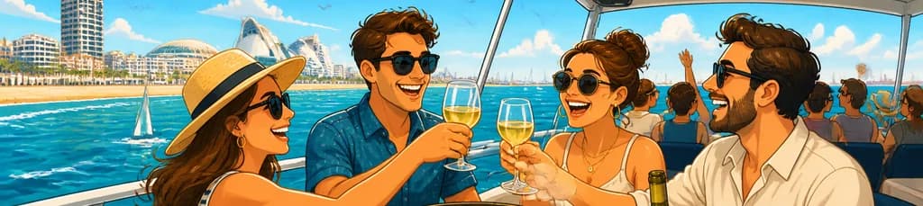 Excursión en Catamarán por Valencia con Degustación de Mejillones y Vino