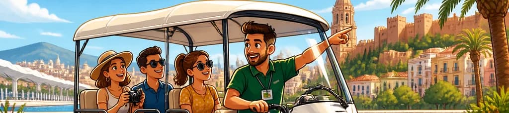 Recorrido Guiado en Tuk Tuk por Málaga con Traslado de Ida y Vuelta