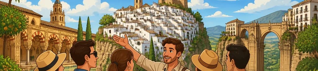 Tour guiado de un día a Córdoba, un Pueblo Blanco y Ronda desde Sevilla