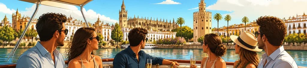 Recorrido privado en barco por Sevilla para grupos