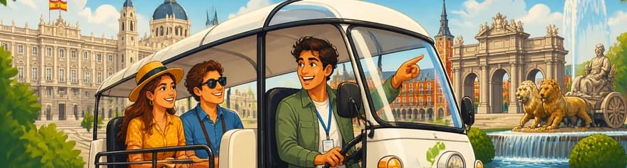 Recorrido Guiado en Tuk Tuk por Madrid con Traslado de Ida y Vuelta