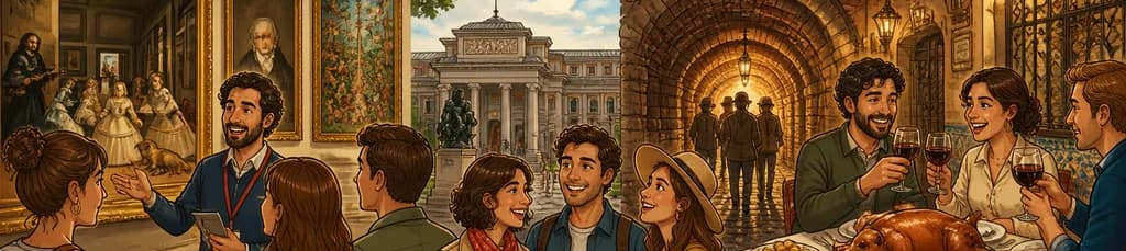 Madrid: Museo del Prado más recorrido a pie y almuerzo en Sobrino de Botín