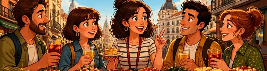 Tour guiado de degustación de tapas y bebidas en Madrid