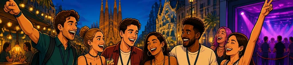 Tour de bares por Barcelona: 4 horas de diversión con acceso a discoteca
