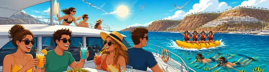 Crucero en catamarán de 4 horas en Gran Canaria con almuerzo y bebidas