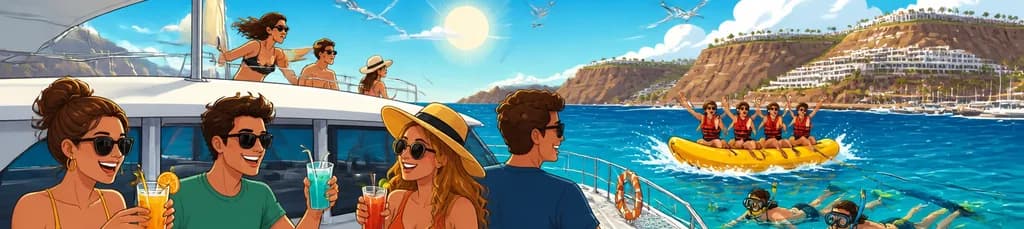 Crucero en catamarán de 4 horas en Gran Canaria con almuerzo y bebidas