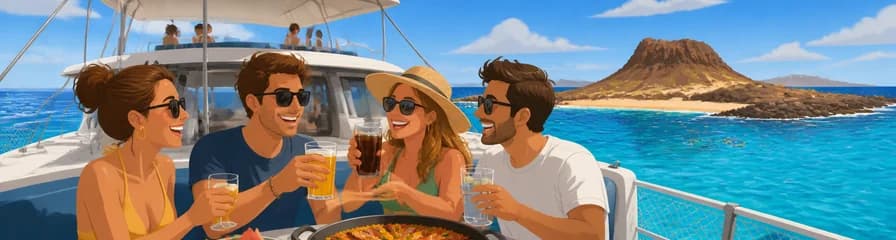 Travesía en catamarán a la Isla de Lobos con almuerzo y bebidas