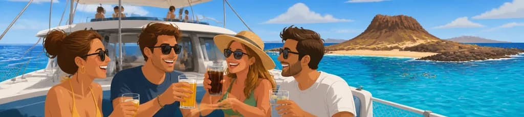 Travesía en catamarán a la Isla de Lobos con almuerzo y bebidas