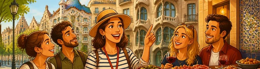 Tour guiado a pie por Barcelona en grupo reducido con tapas y bebida