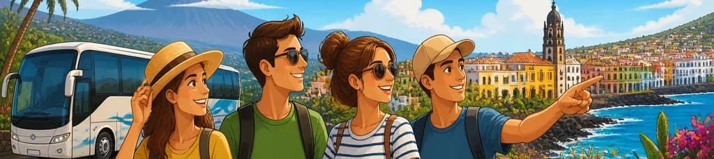 Excursión de día completo a Puerto de la Cruz con traslado de ida y vuelta