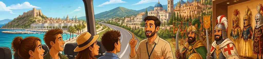 Travesía costera desde Alicante hasta Alcoy, incluyendo el transporte