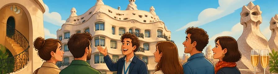 Visita guiada en grupo reducido por Casa Milà - La Pedrera con copa de cava