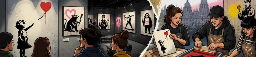 Acceso al Museo Banksy de Madrid y taller de serigrafía con esténcil