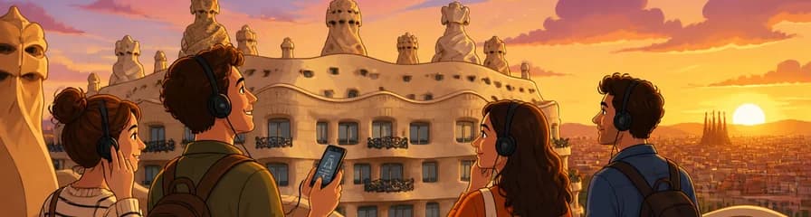 Acceso al atardecer en Casa Milà - La Pedrera con audioguía incluida
