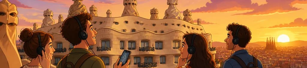 Acceso al atardecer en Casa Milà - La Pedrera con audioguía incluida