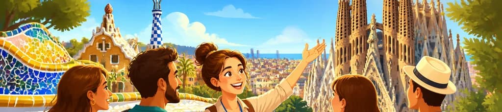 Barcelona: Visita guiada con entrada sin colas al Park Güell y la Sagrada Familia