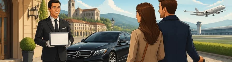 Servicio de traslado privado de lujo: de Vitoria al aeropuerto de Pamplona