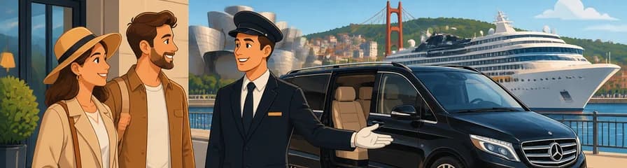 Servicio de traslado privado: de Bilbao ciudad al puerto de cruceros de Bilbao