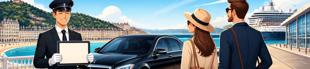 Servicio de traslado privado de lujo: de San Sebastián al puerto de cruceros de Bilbao