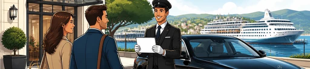 Servicio de traslado privado en coche de lujo desde Vitoria hasta el puerto de Santander