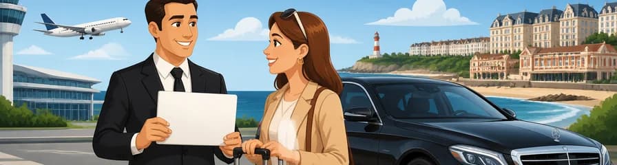 Servicio de traslado privado: del aeropuerto de San Sebastián a la ciudad de Biarritz