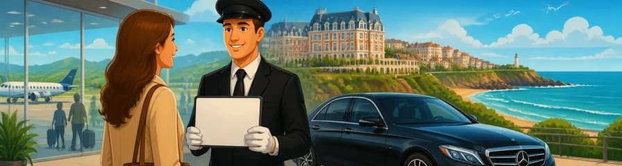 Servicio de traslado privado: del aeropuerto de Santander a la ciudad de Biarritz