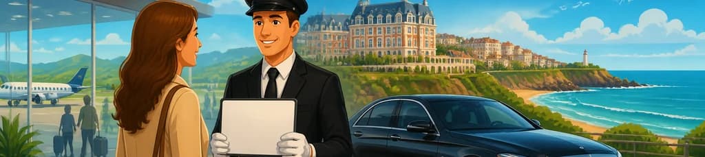 Servicio de traslado privado: del aeropuerto de Santander a la ciudad de Biarritz