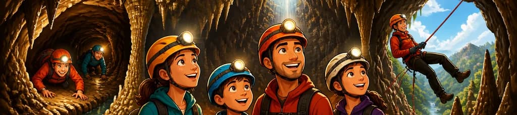 Emocionante experiencia de espeleología y rapel en Madrid con traslados incluidos