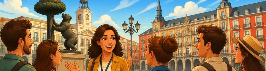 Recorrido guiado por el centro histórico de Madrid con guía en portugués.