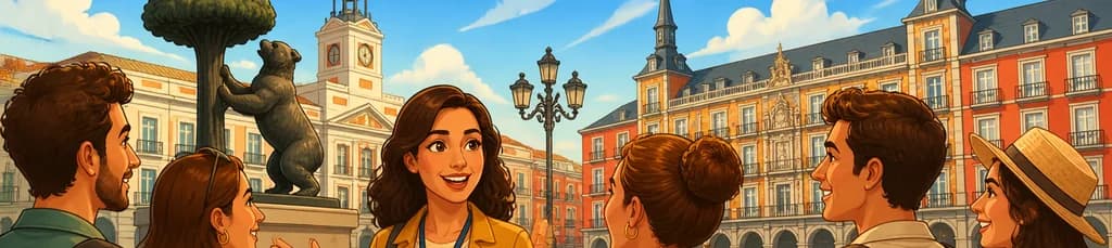 Recorrido guiado por el centro histórico de Madrid con guía en portugués.