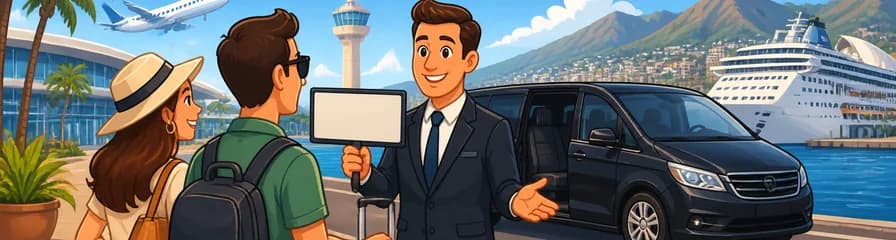 Traslado privado de llegada: del Aeropuerto de Tenerife Sur (TFS) al Puerto de Cruceros de Tenerife