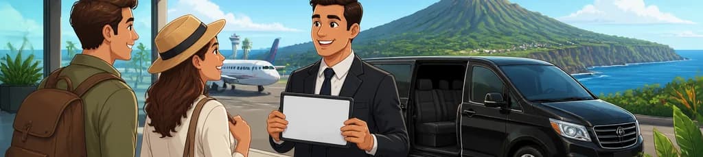 Traslado privado de llegada: Del Aeropuerto de La Palma (SPC) a la isla