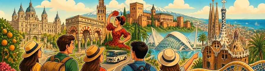 Recorrido de 9 días por España: de Madrid a Barcelona, con paradas en Andalucía y Valencia