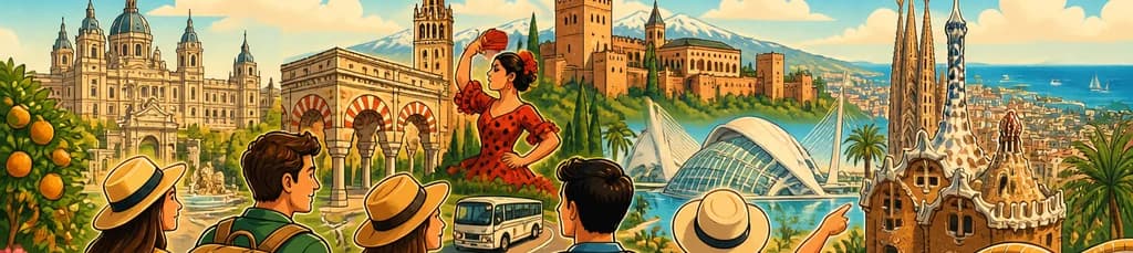 Recorrido de 9 días por España: de Madrid a Barcelona, con paradas en Andalucía y Valencia