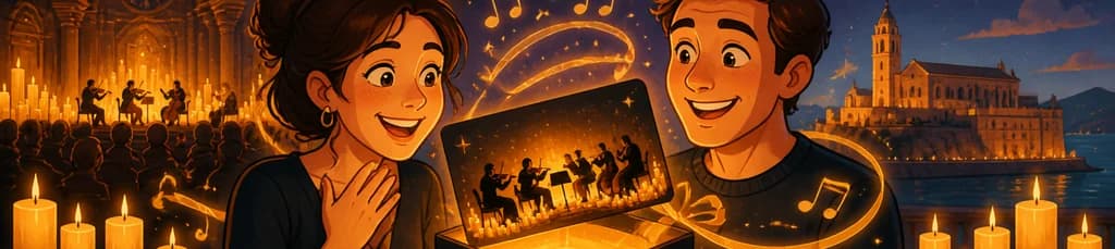 Tarjeta regalo para conciertos Candlelight en Santander