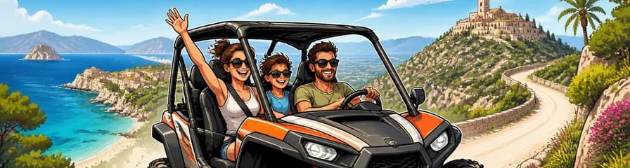 Aventura familiar en buggy automático de tres plazas por Mallorca