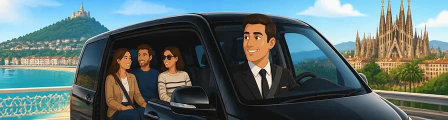 Servicio de transporte privado y directo de San Sebastián a Barcelona