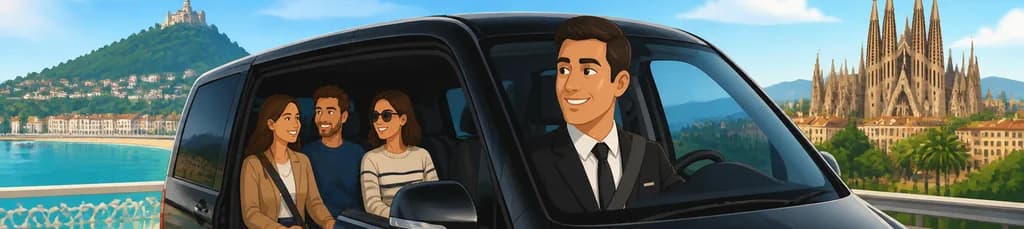 Servicio de transporte privado y directo de San Sebastián a Barcelona