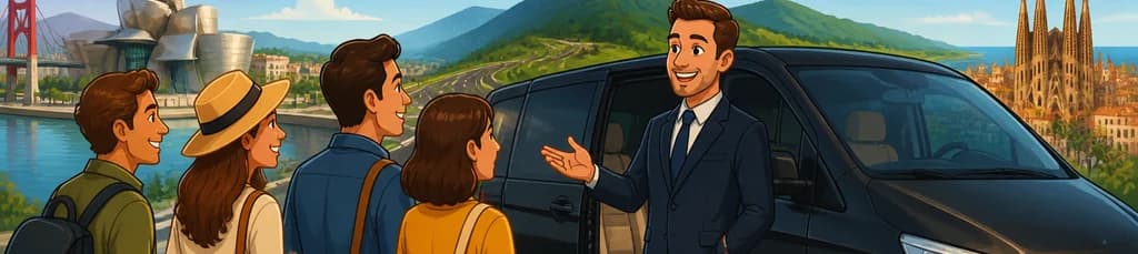 Servicio de traslado privado y directo con conductor angloparlante de Bilbao a Barcelona